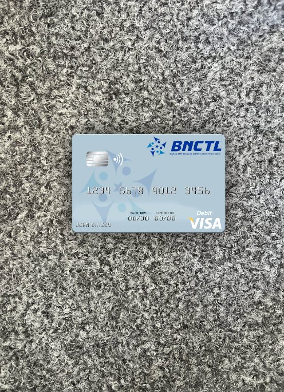 Timor Leste Banco Nacional de Comércio de Timor Leste visa debit card photolook front